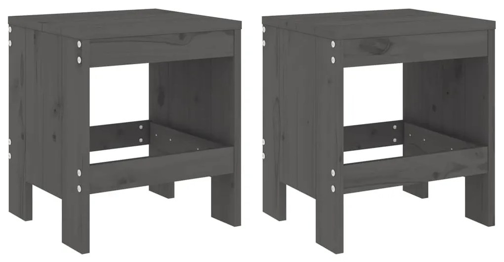 3 pcs conj. bistrô para jardim madeira de pinho maciça cinzento