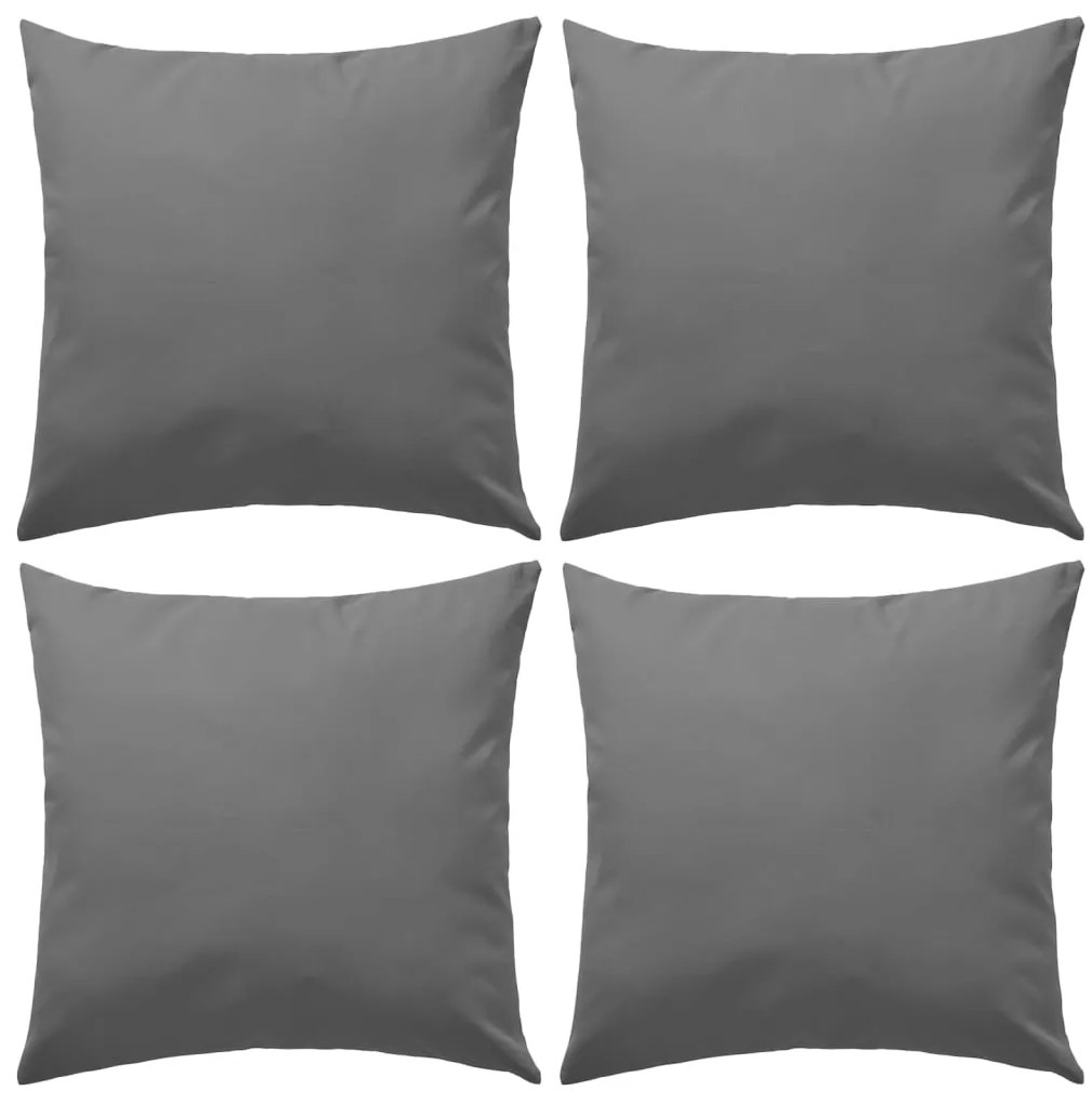 Almofadas para exterior 4 pcs 45x45 cm cinzento