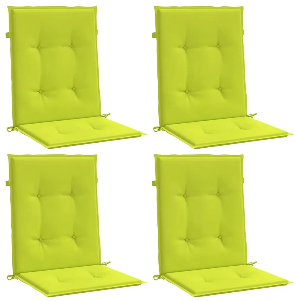Almofadões lombares p/ cadeiras jardim 4pcs oxford verde brilh.