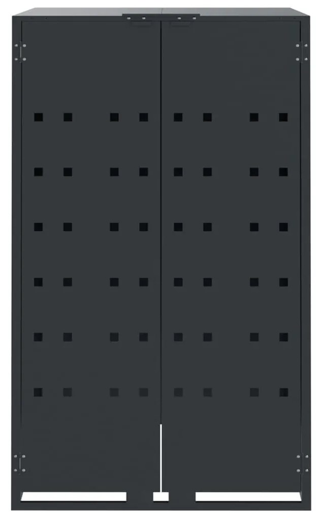 Abrigo para 2 caixotes do lixo 138x79x117 cm aço antracite