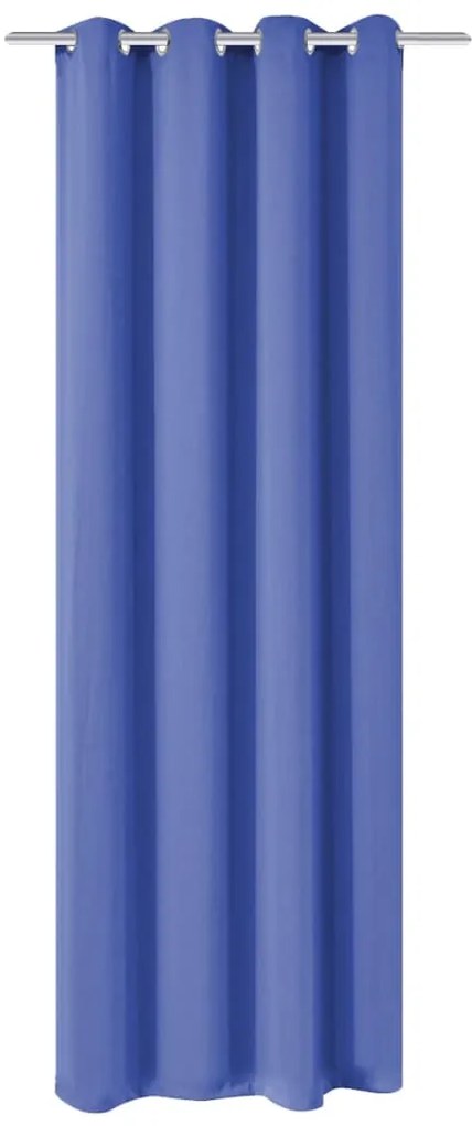 vidaXL Cortinas blackout com ilhós de metal 270x245 cm azul