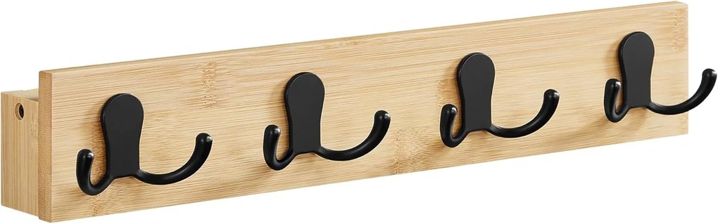 Cabideiro de parede com ganchos duplos | SONGMICS | 40 x 7,4 x 7 cm | LCR006N01.