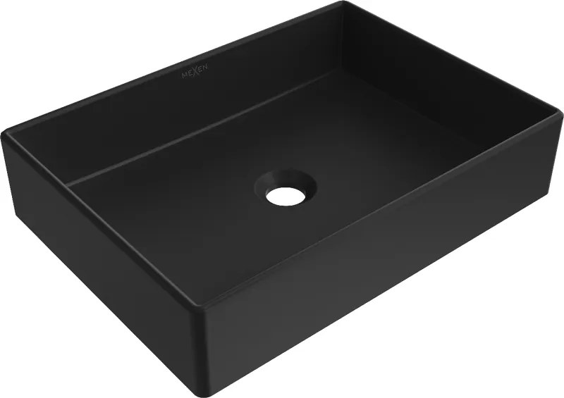 Mexen Goya lavatório de bancada 51 x 37 cm, preto mate - 22185085