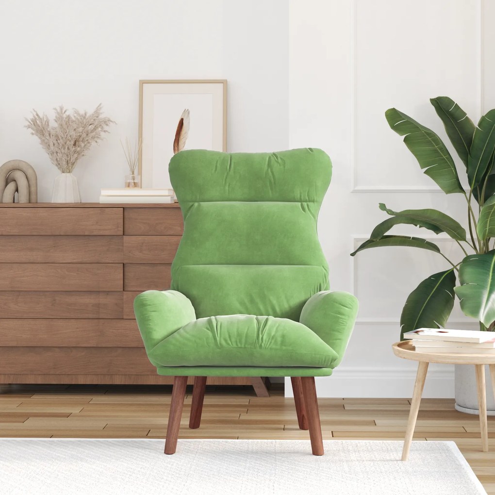 Poltrona Relaxante Velvet Verde Claro