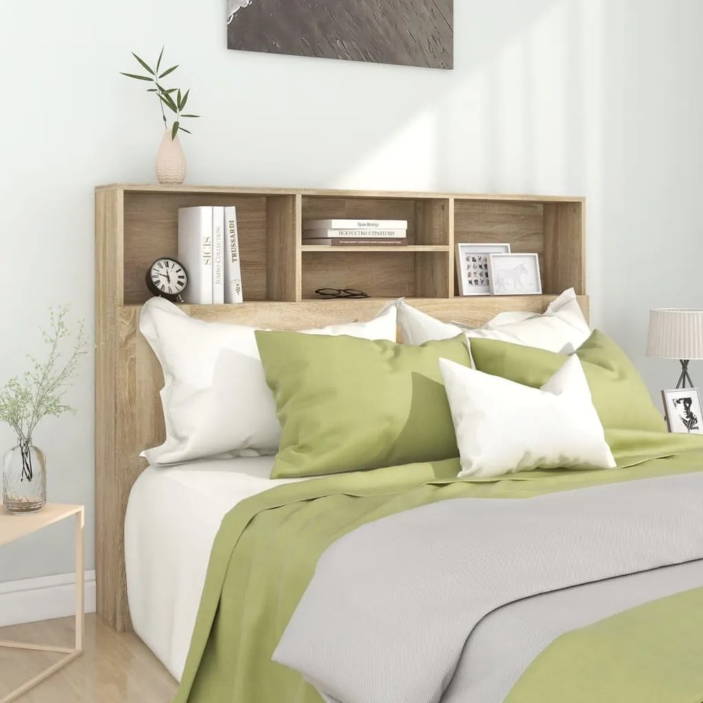 vidaXL Armário de cabeceira 140x19x103,5 cm cor carvalho sonoma