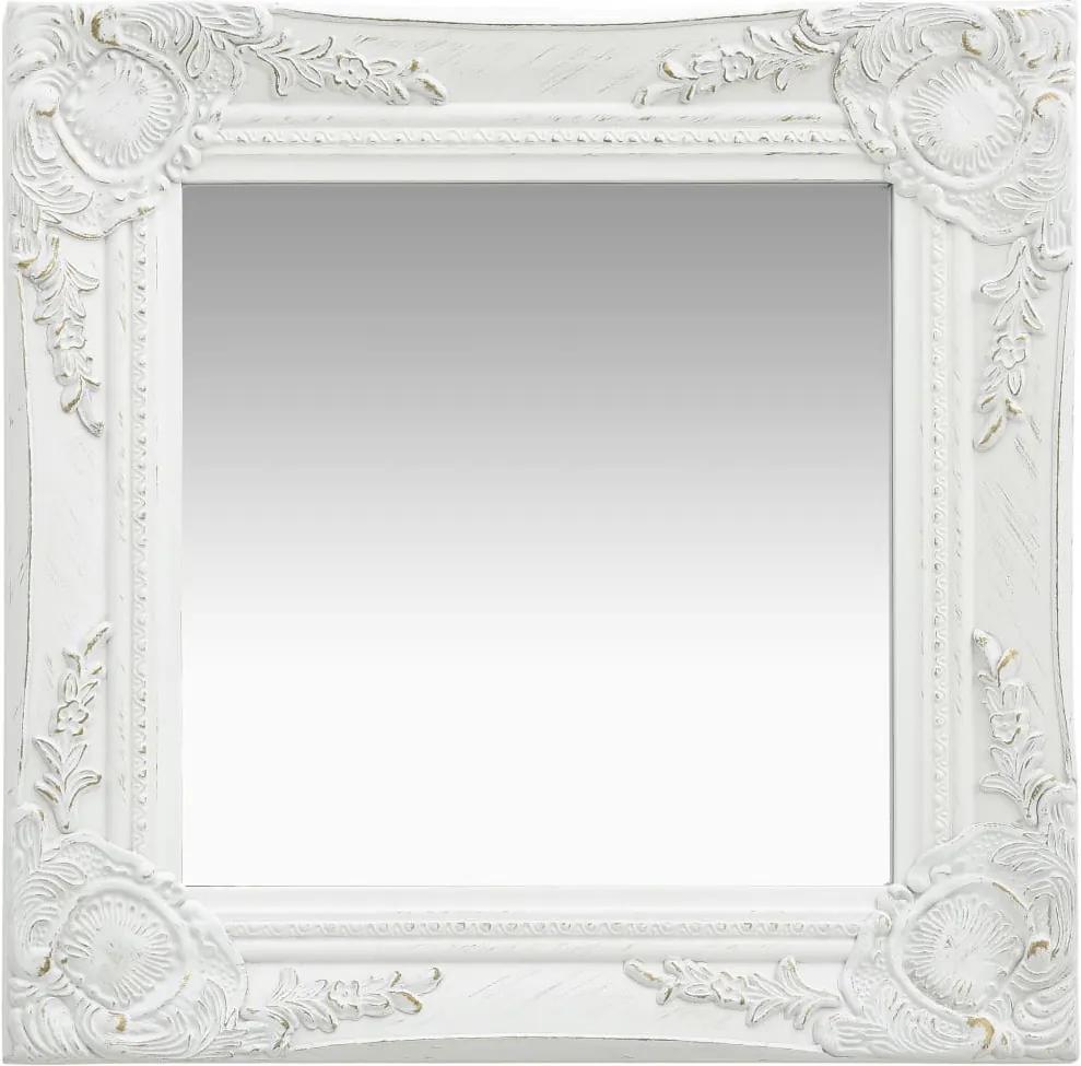 Espelho de parede estilo barroco 40x40 cm branco