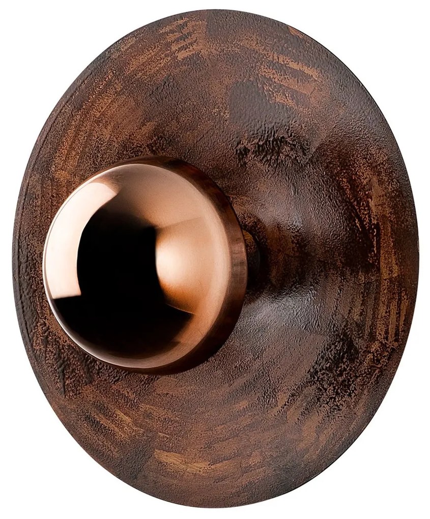 Candeeiro de Parede Kurt – Cobre – Diâmetro 38 cm Altura 31 cm