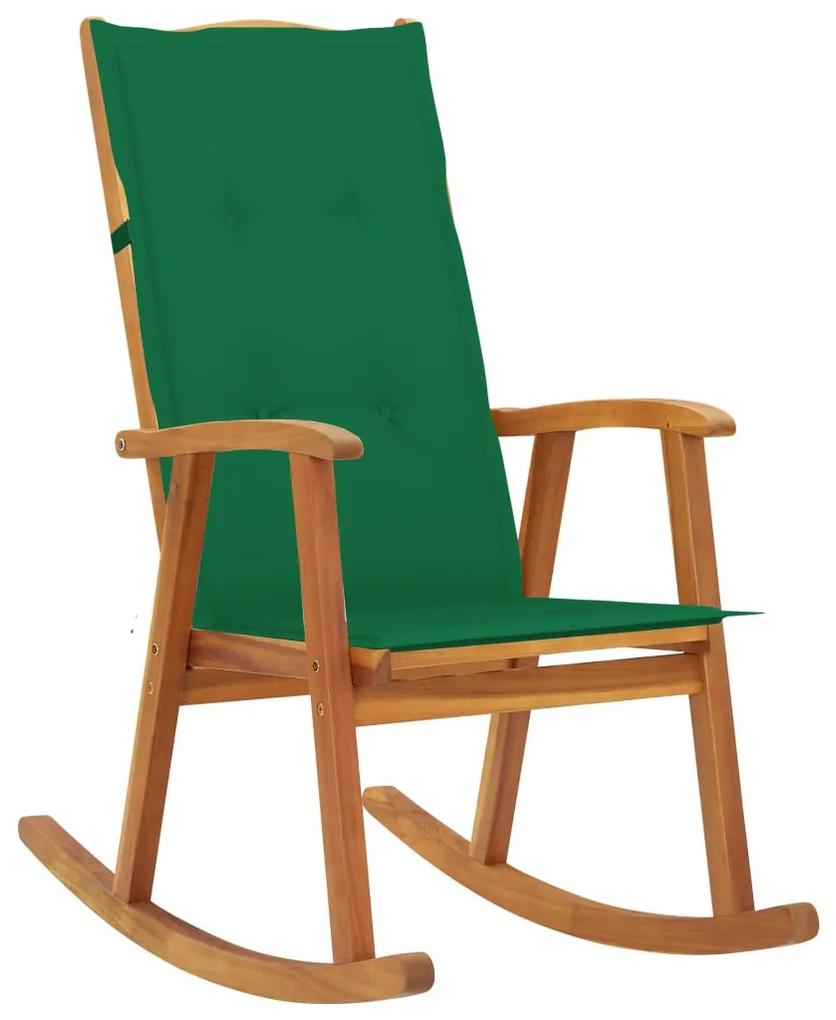 3064184 vidaXL Cadeira de baloiço com almofadões madeira de acácia maciça