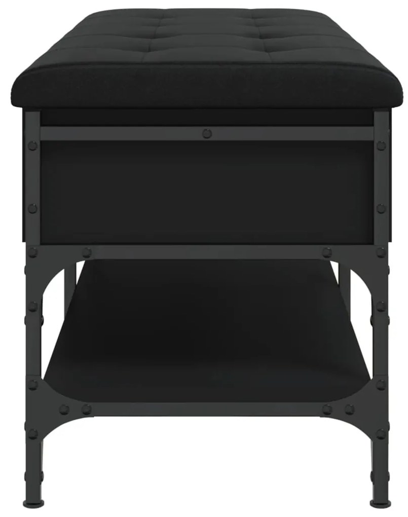 Banco sapateira 102x42x45 cm derivados de madeira preto