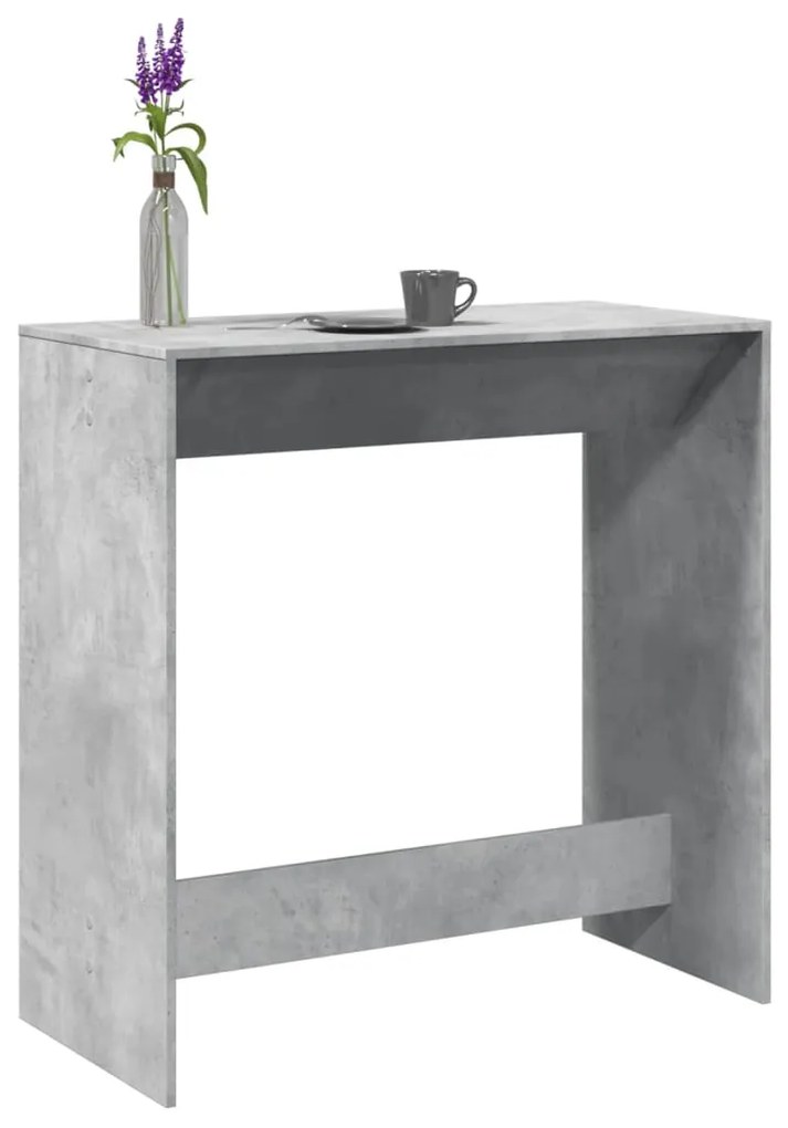 Mesa de bar 102x50x103,5 cm derivados madeira cinzento cimento