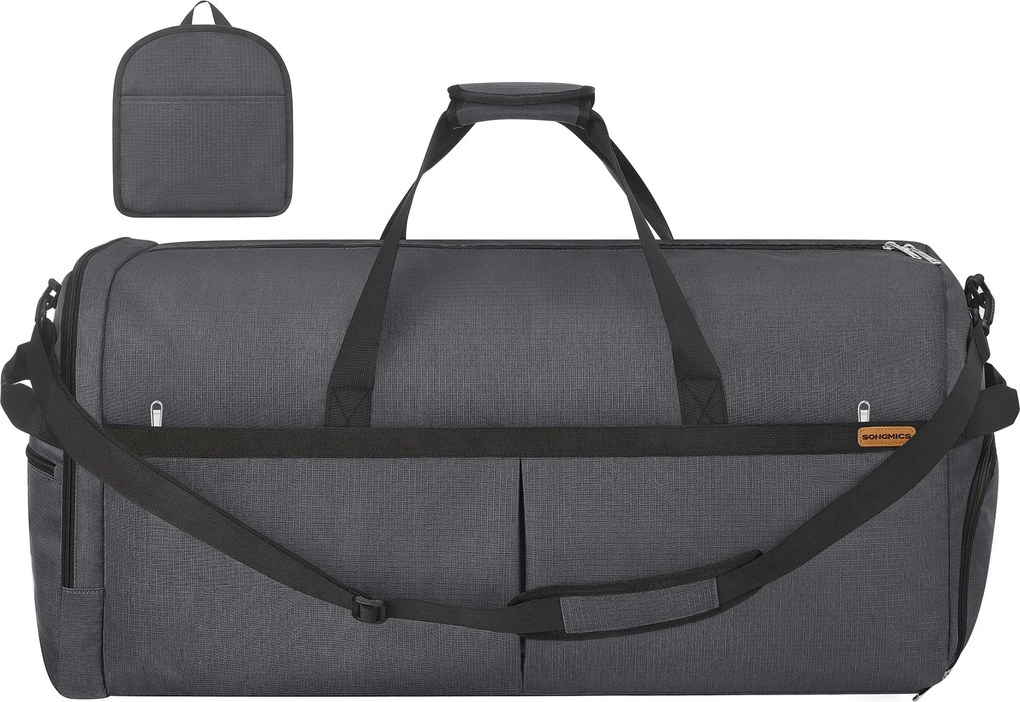 Saco desportivo muito grande 120 L, dobrável, para sapatos e roupa húmida cinzento