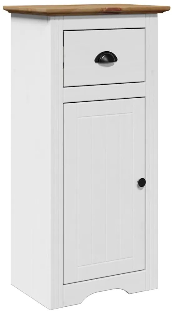 4 pcs conjunto de móveis WC BODO pinho maciço branco castanho