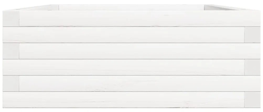 Vaso/floreira de jardim 90x60x23 cm madeira pinho maciça branco