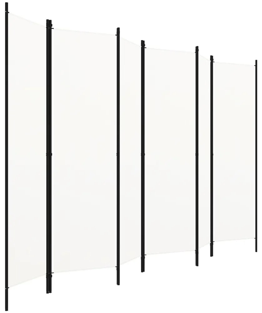 Divisória de quarto com 6 painéis 300x180 cm branco