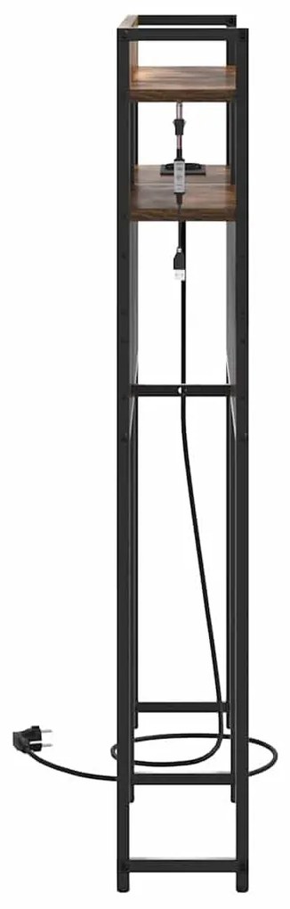 Cabeceira de armazenamento Carvalho fumê 90 cm