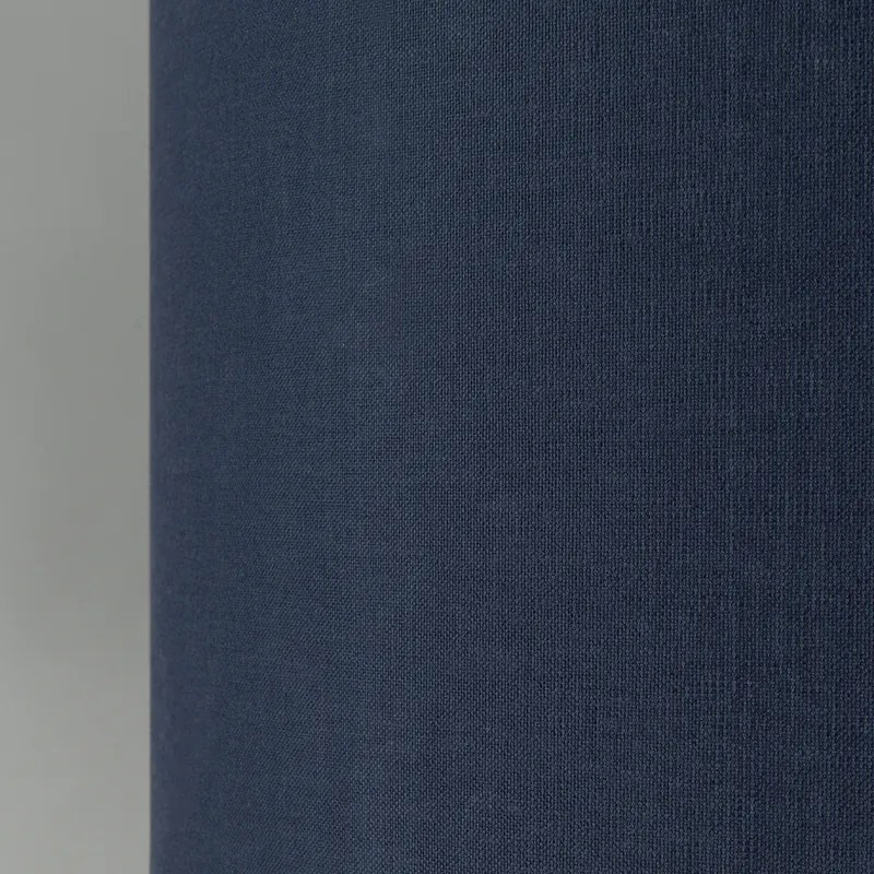 Candeeiro de pé em latão com abajur azul 50 cm - Kaso Moderno