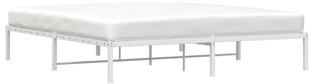 Estrutura de cama 180x200 cm metal branco