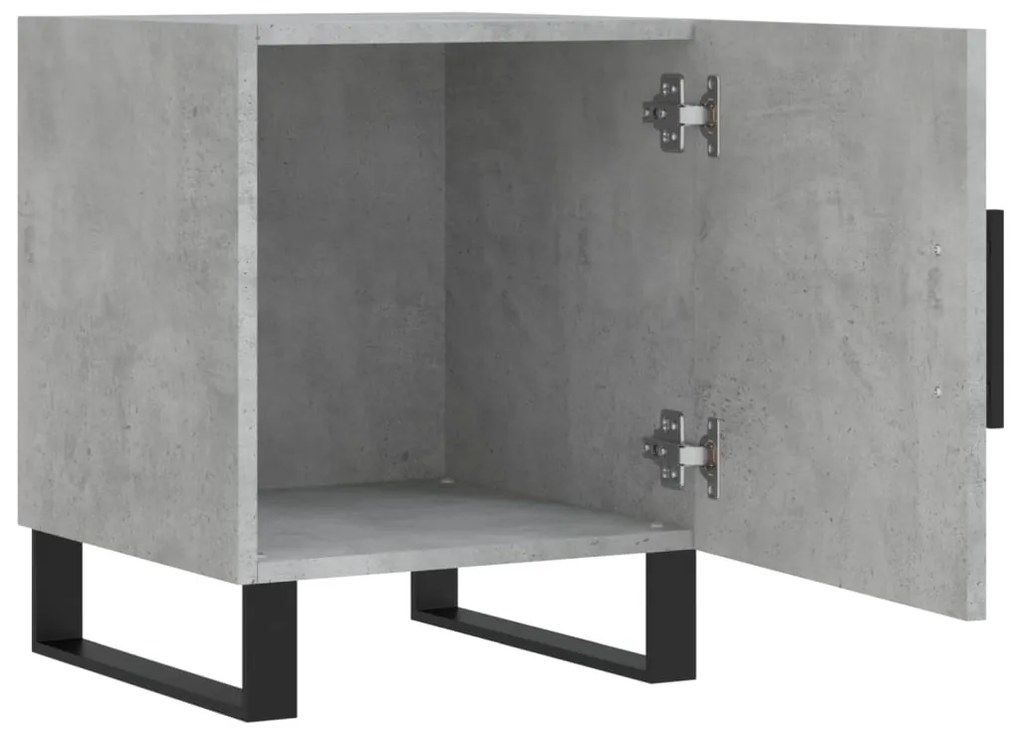 Mesa cabeceira 2pcs 40x40x50 cm derivados madeira cinza cimento