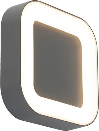 Candeeiro de parede e teto cinzento quadrado IP54 - Ariel