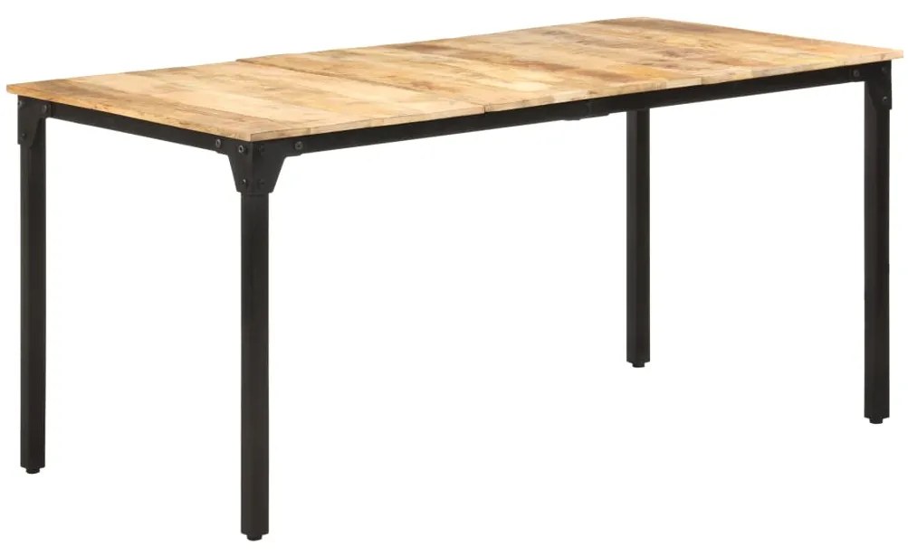Mesa de jantar 160x80x76 cm madeira de mangueira áspera
