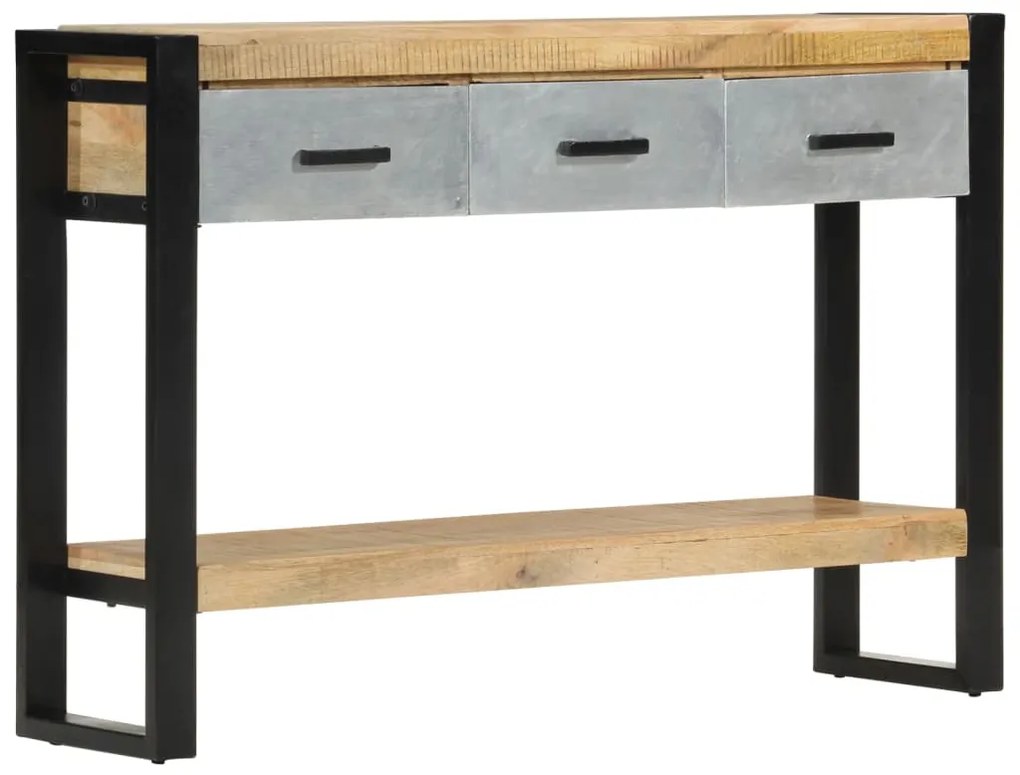 Mesa consola 110x30x76 cm madeira de mangueira áspera maciça