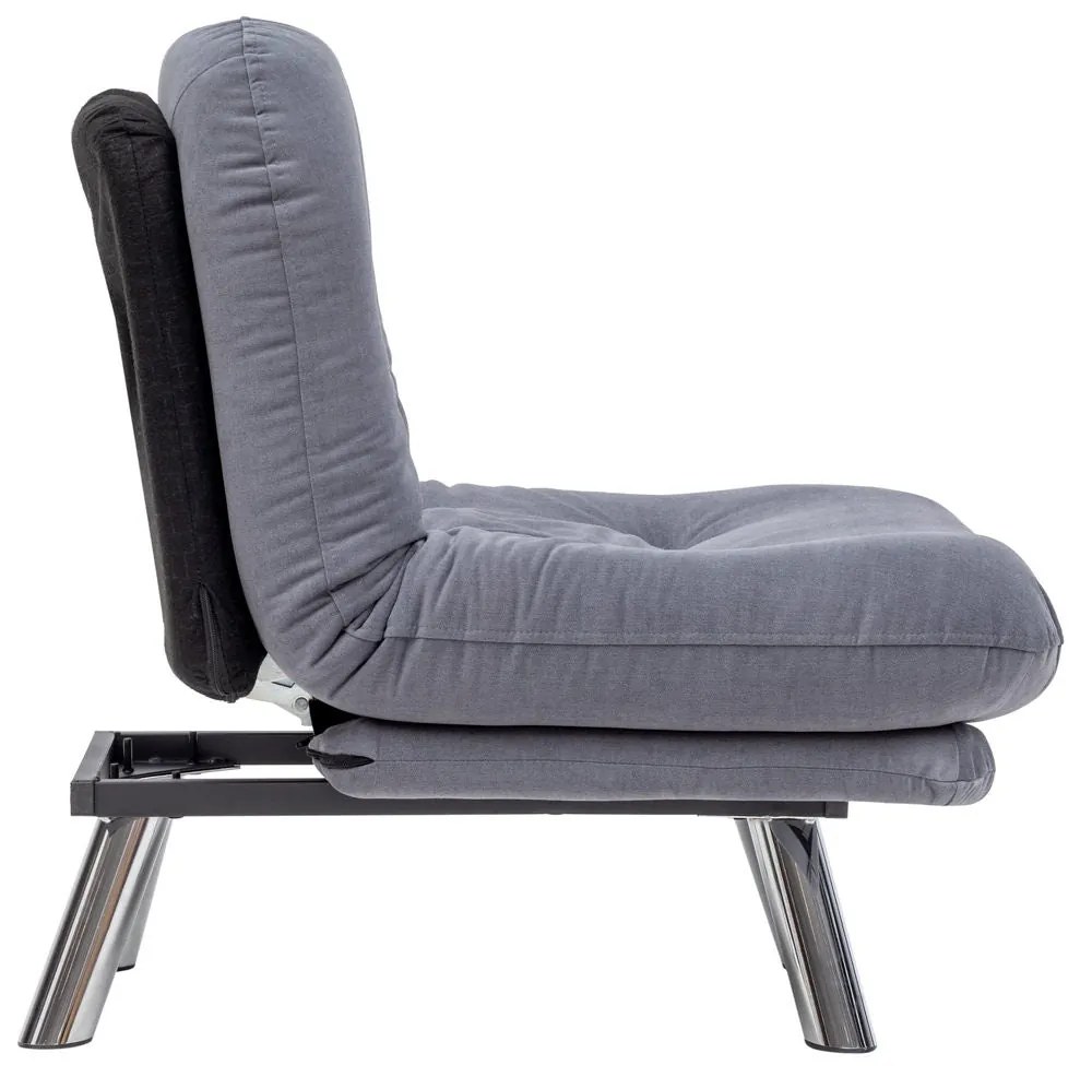 Sofá-Cama Individual Misa – Cinzento – 110 x 70 cm
