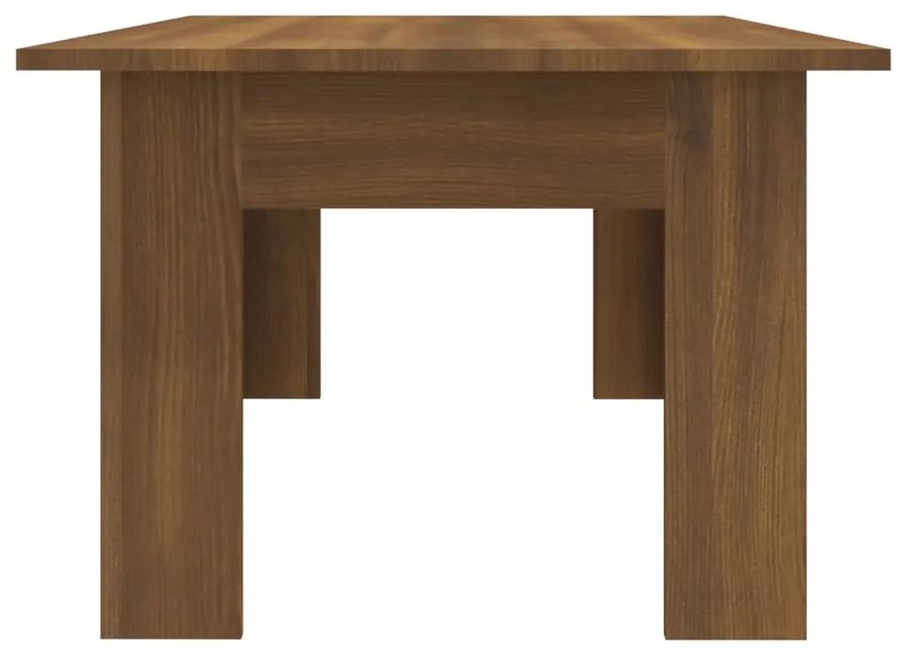 Mesa centro 100x60x42 cm derivados de madeira carvalho castanho