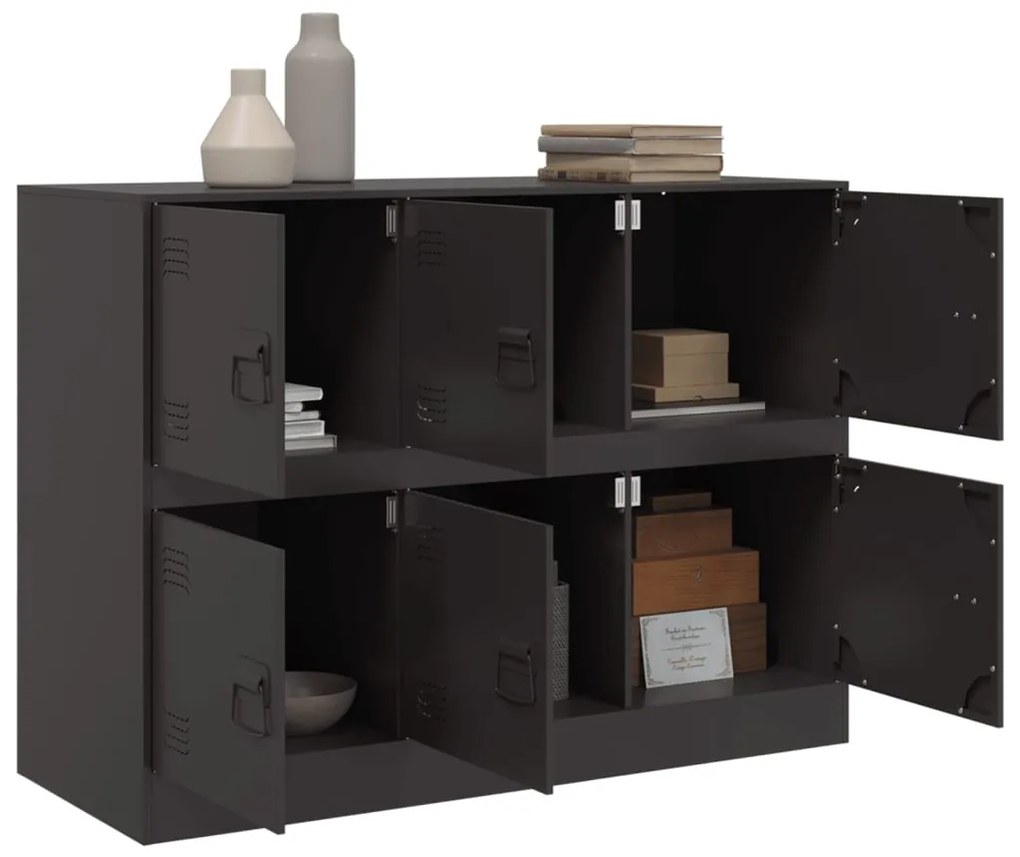 Aparador 99x39x73 cm aço preto