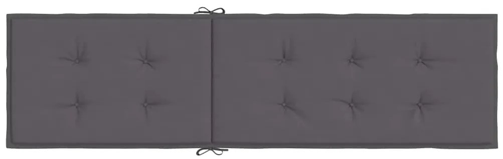 Almofadão para cadeira de terraço (75+105)x50x4 cm antracite