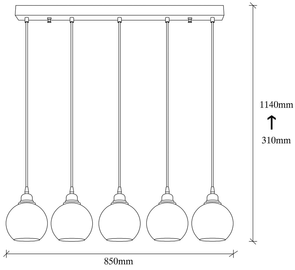 Candeeiro Suspenso Smoked – Fume – 85 x 85 cm