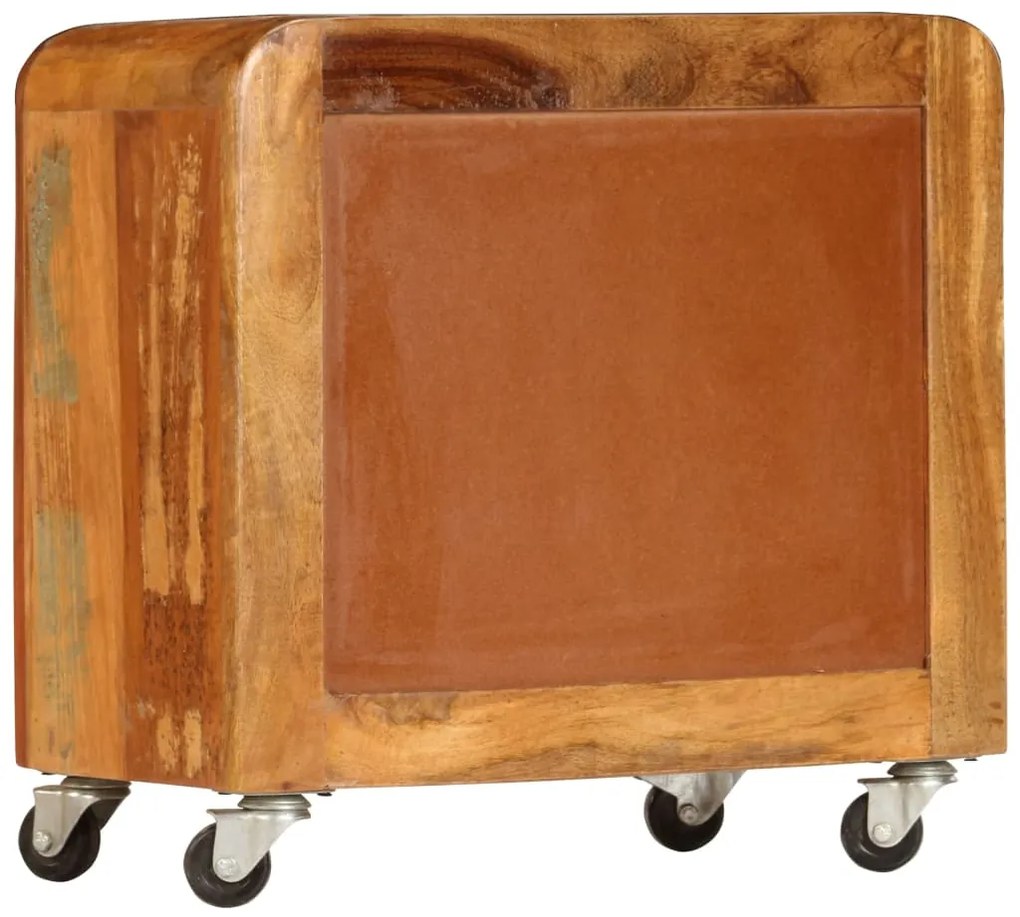Mesa de cabeceira 50x30x50 cm madeira recuperada maciça