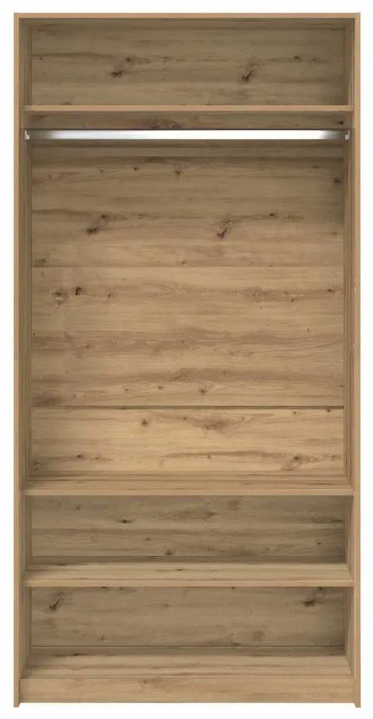 Roupeiro 100x50x200 cm derivados de madeira carvalho artisiano