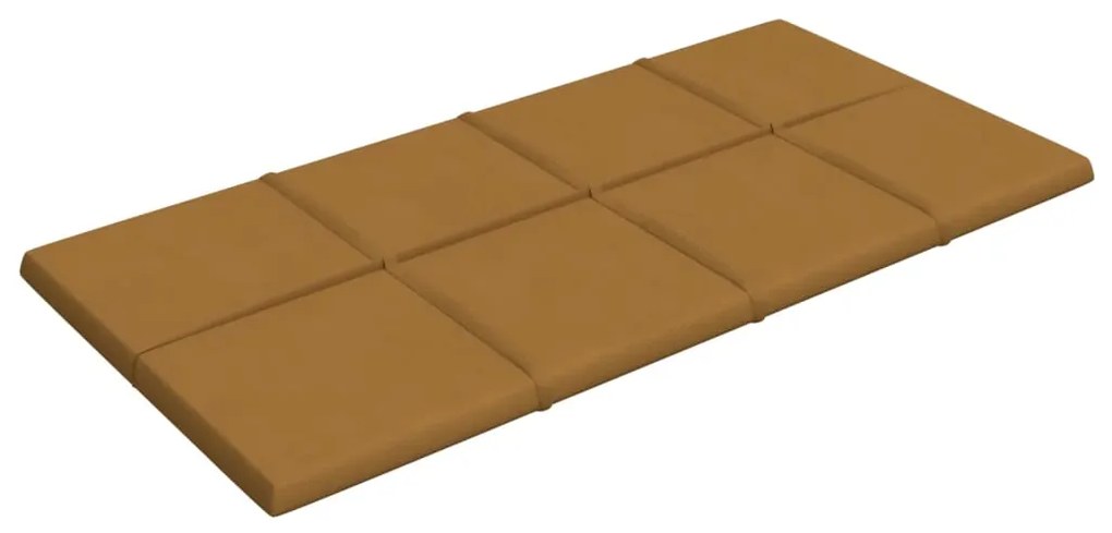 Painel de parede 12 pcs 60x30 cm veludo 2,16 m² castanho