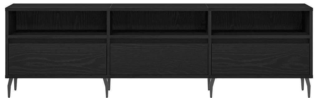 Cabide de TV vidaXL Carvalho Preto 150x30x44,5 cm Madeira de Engenhari