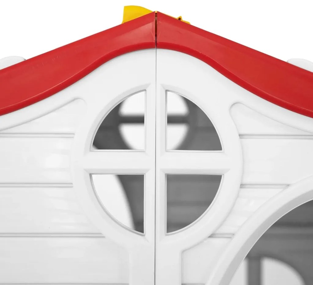 Casa de brincar infantil dobrável com porta e janelas de abrir