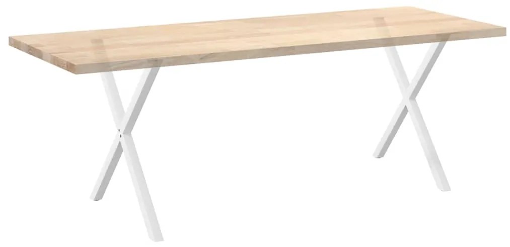Pés para mesa de jantar em formato de X, 2 peças, branco, 70x(72-73) c