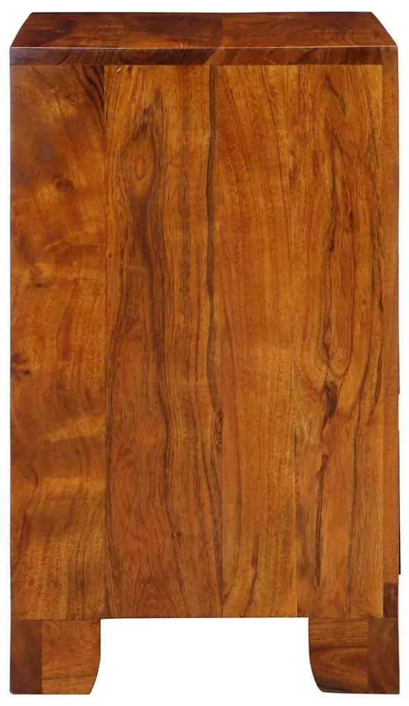 Aparador multicor 50x35x60 cm madeira de acácia maciça
