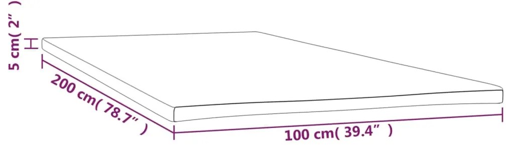 Sobre-colchão 100x200x5 cm