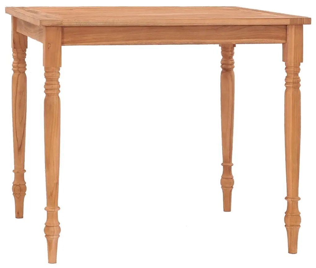 vidaXL Mesa Batávia 85x85x75 madeira de teca maciça