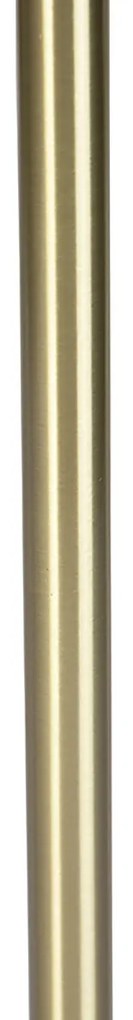 Candeeiro de pé em latão com cúpula branca 50 cm - Simplo