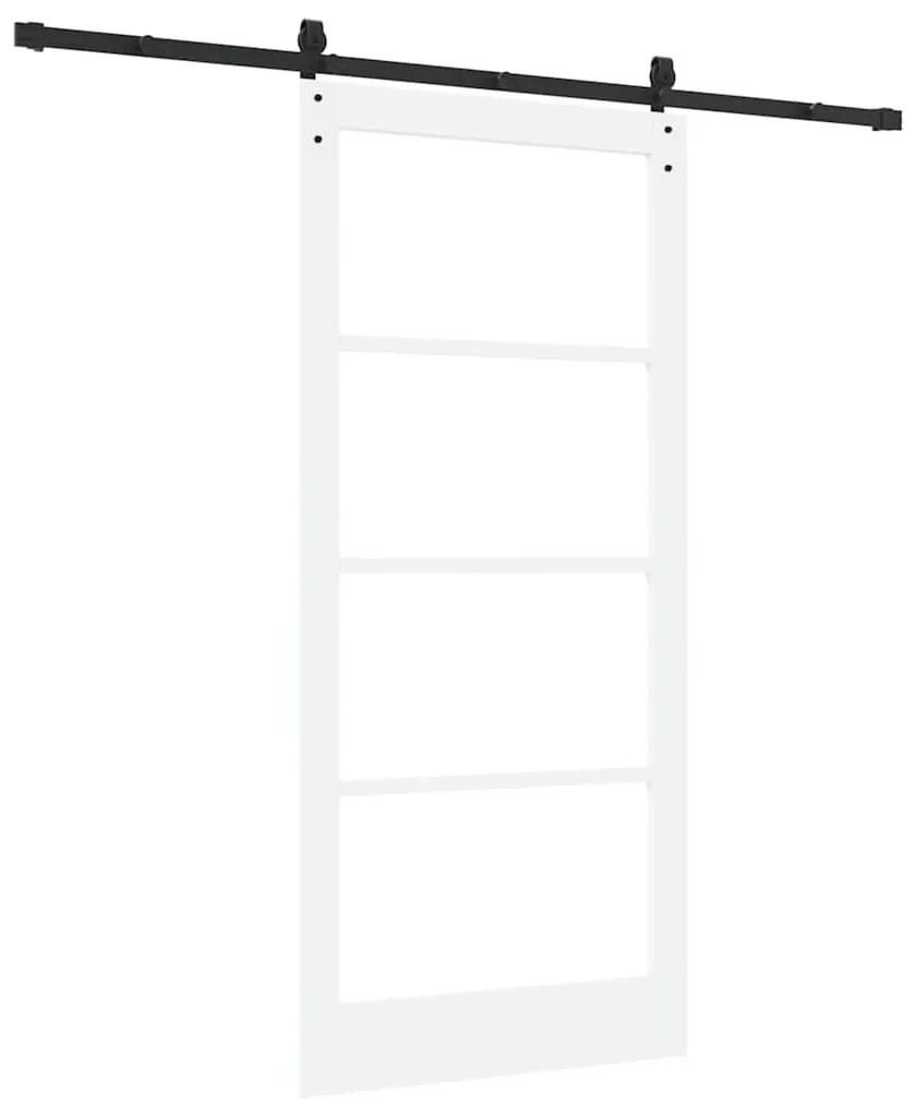 Porta Deslizante com Conjunto de Ferragens 'ORKDAL'Branca 93x202 cm