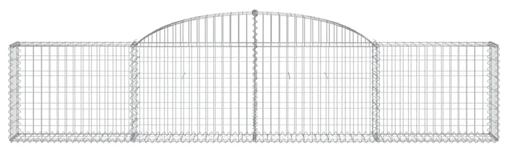 Cestos gabião arqueados 12pcs 300x30x60/80 cm ferro galvanizado