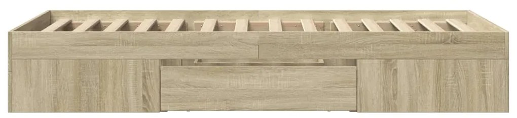 Estrutura cama s/ colchão derivados de madeira carvalho sonoma
