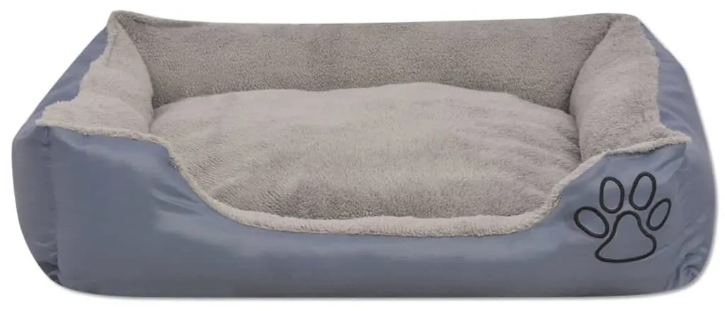 Cama para cães com almofada acolchoada tamanho XXL cinzento