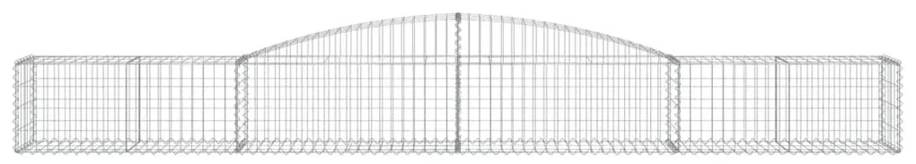 Cestos gabião arqueados 10 pcs 400x50x40/60cm ferro galvanizado