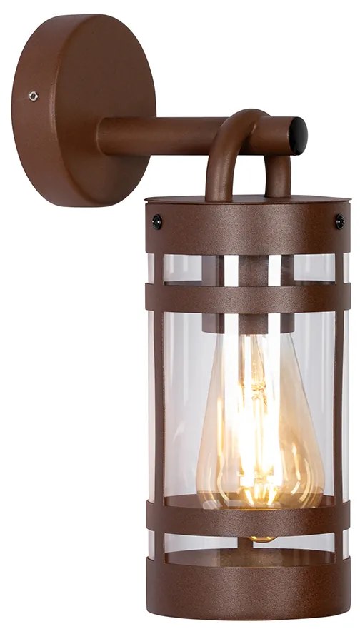 Candeeiro de parede exterior industrial castanho ferrugem IP44 - Ruben Industrial