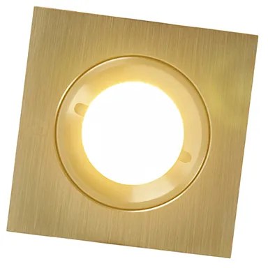 Foco embutido moderno quadrado dourado IP44 - Xena Moderno