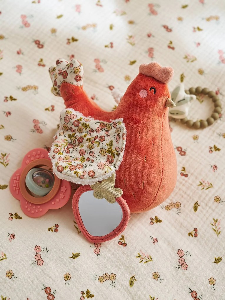 Peluche para pendurar galinha laranja