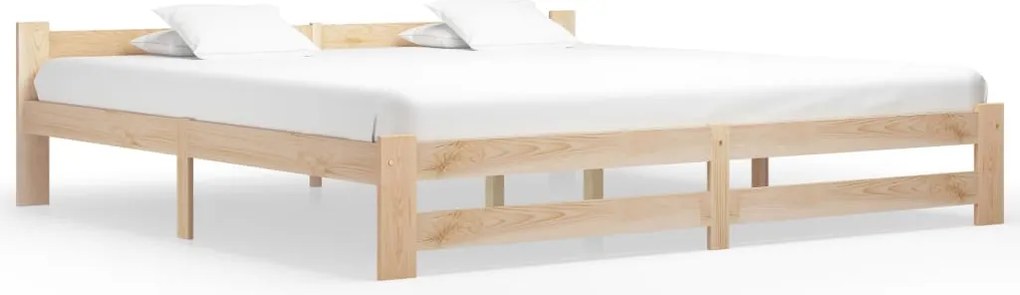 Estrutura de cama madeira de pinho maciça 200x200 cm