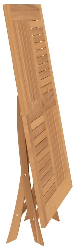 Mesa de jardim dobrável 110x110x75 cm madeira de teca maciça